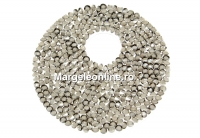 Swarovski, fine rocks pendant, metallic  silver, 40mm - x1