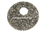Swarovski, fine rocks pendant, black metallic light gold, 40mm - x1