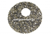 Swarovski, pand. fine rocks, black mettalic light gold, 40mm - x1