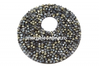 Swarovski, fine rocks pendant, black gold/shadow metallic gold, 40mm - x1