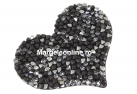 Swarovski, rocks pendant, black jet metallic  silver, 50mm - x1