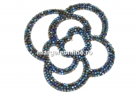 Swarovski, pand. fine rocks, black jet bermuda blue, 66mm - x1