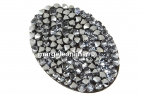 Swarovski, rocks pendant, black jet chrome, 36.5mm - x1