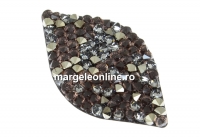 Swarovski, pand. rocks, black peach gold, 40mm - x1