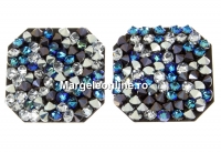 Swarovski, cabo. fine rocks, black jet berm. blue CAL, 22mm - x1