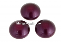 Swarovski, crystal pearl cabochon, blackberry, 10mm - x2