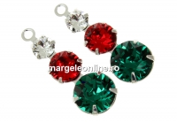 Swarovski, pand. pl. cu rodiu, Christmas time, 24mm - x2