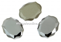 Swarovski, baroque mirror cabochon, light chrome, 14mm - x1
