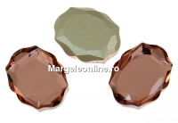 Swarovski, baroque mirror cabochon, blush rose, 14mm - x1