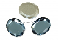 Swarovski, cabochon Baroque mirror, denim blue, 10mm - x1