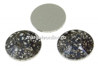 Swarovski, cabochon Concise, black patina, 11mm - x2