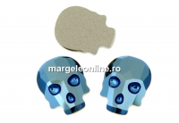 Swarovski, cabochon Craniu, metallic blue, 18mm - x1