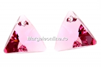 Swarovski, pandantiv triunghi, light rose, 16mm - x1