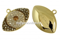 Swarovski, pand. pave placat cu aur, 20mm - x1