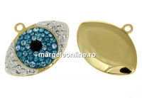 Swarovski, pand. pave placat cu aur, 20mm - x1