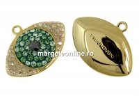 Swarovski, pand. pave placat cu aur, 20mm - x1