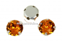 Swarovski, chaton montees, topaz, 6mm - x10