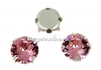 Swarovski, chaton montees, light rose, 6mm - x10