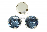 Swarovski, chaton montees denim blue, 6mm - x10