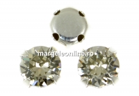 Swarovski, chaton montees silver shade, 6mm - x10