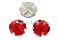 Swarovski, rose montees, light siam, 4mm - x20
