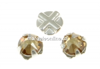 Swarovski, roses montees golden shadow, 4mm - x20