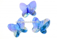 Swarovski, margele fluture, aquamarine AB, 6mm - x2