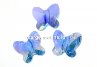 Swarovski, margele fluture, aquamarine AB, 8mm - x2