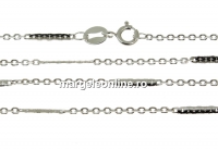 Lant zale ovale, argint 925 placat cu rodiu, 45cm - x1