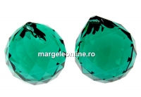 Swarovski, pandantiv sfera fatetata, emerald, 30mm - x1