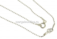 Lant bile fatetate pentru linkuri argint 925, 41cm - x1