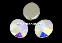 Swarovski, cabochon frunza, aurore boreale, 10x8mm - x1