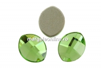 Swarovski, leaf cabochon, peridot, 10x8mm - x1