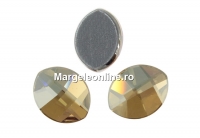 Swarovski, cabochon frunza, golden shadow, 10x8mm - x1