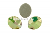 Swarovski, leaf cabochon, luminous green, 10x8mm - x1