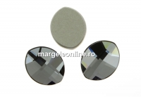 Swarovski, cabochon frunza, silver night, 10x8mm - x1