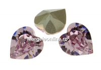 Swarovski, fancy chaton inima, light amethyst, 8mm - x2