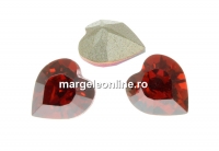 Swarovski, fancy chaton inima, red magma, 6mm - x4