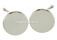 Baza pandantiv argint 925, pentru cabochon de 20mm - x1