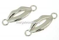 Link, lips, 925 silver, 17mm  - x1