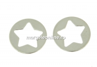 Link banut cu stea argint 925, 10mm  - x2