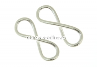 Link, infinity, 925 silver, 12.5mm  - x2