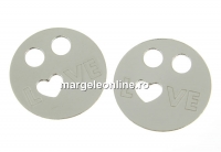 Link, coin, Love 925 silver, 14mm  - x1