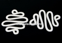 Link, snake, rhodium-plated 925 silver, 20x18mm - x1