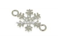 Link fulg cu cristale argint 925 placat cu rodiu, 14.5mm  - x1