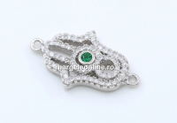 Link Mana lui Fatima, argint 925 placat cu rodiu, 20.5mm - x1