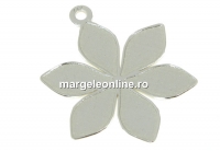 Pendant base, 925 silver, for Swarovski 2205, 19mm - x1