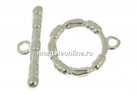 Incuietoare toggle rotund argint 925, 14mm - x1