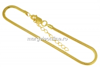 Bracelet for Swarovski Becharmed, gold-plated 925 silver, 18+4cm - x1