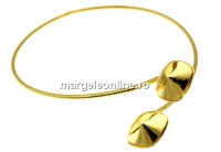 Adjustable Bracelet, gold-plated 925 silver, for 2 Swarovski 4470 and 4461 12mm - x1